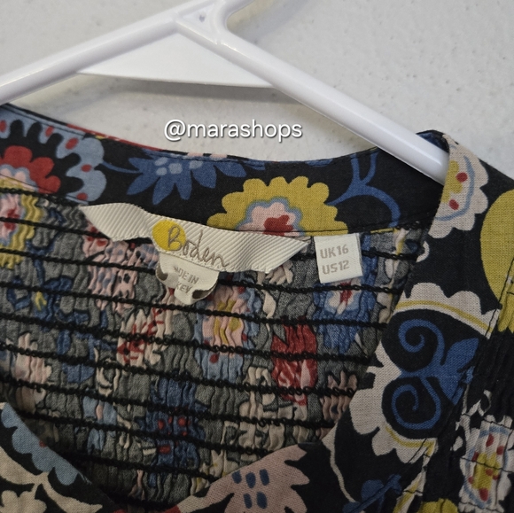 Boden Smocked Yoke Cotton Blouse - Picture 6 of 9